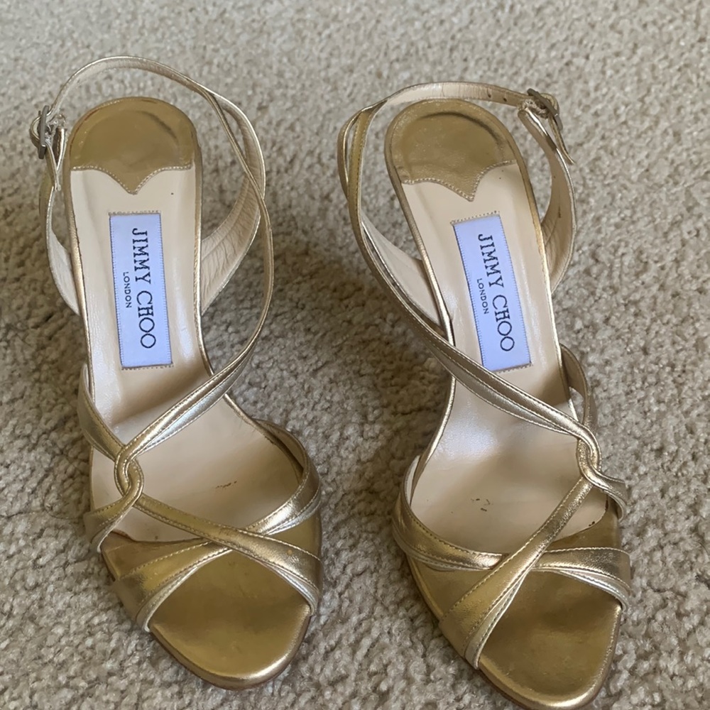 Jimmy choo Gold metallic sandals